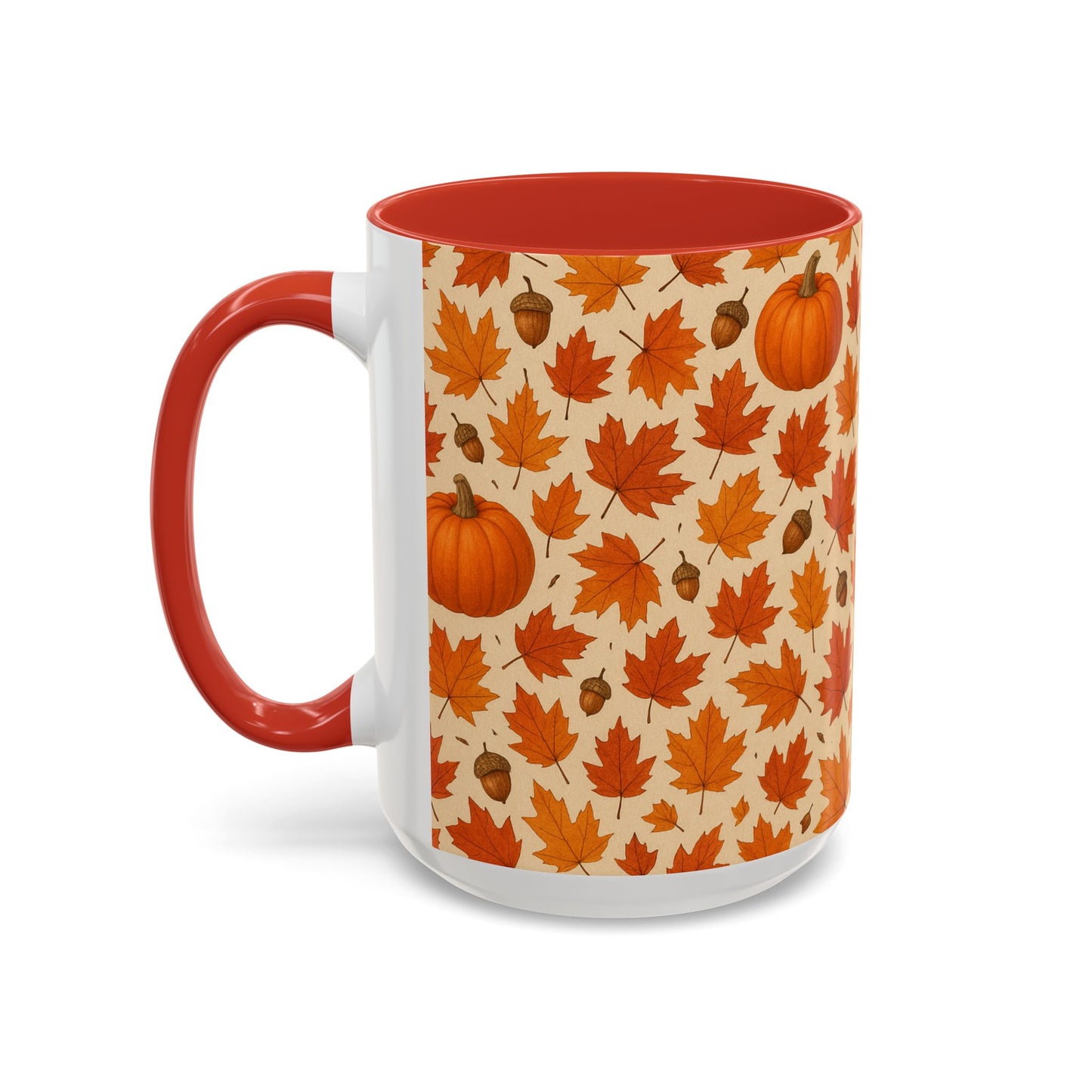 Autumn Leaves Coffee Mug, Pumpkin Mug, Fall Decor, Seasonal Gift, Nature Lover Mug, Cozy Kitchenware