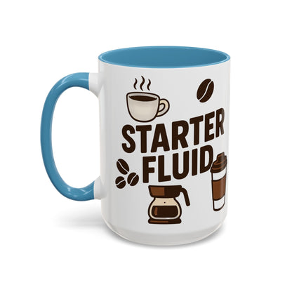 Starter Fluid Coffee Lover's Accent Mug – Perfect Gift for Birthdays, Holidays, or Office Use, Great for Your Morning Brew