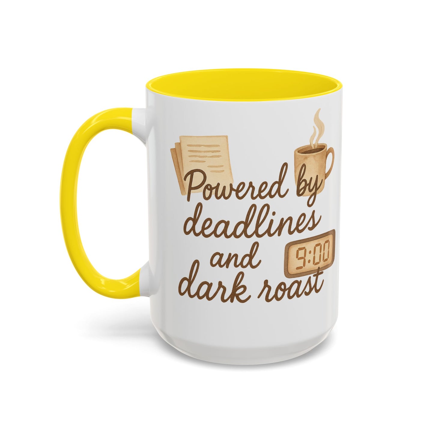 Powered by Deadlines and Dark Roast - Gift for Coffee Lover, Journalist