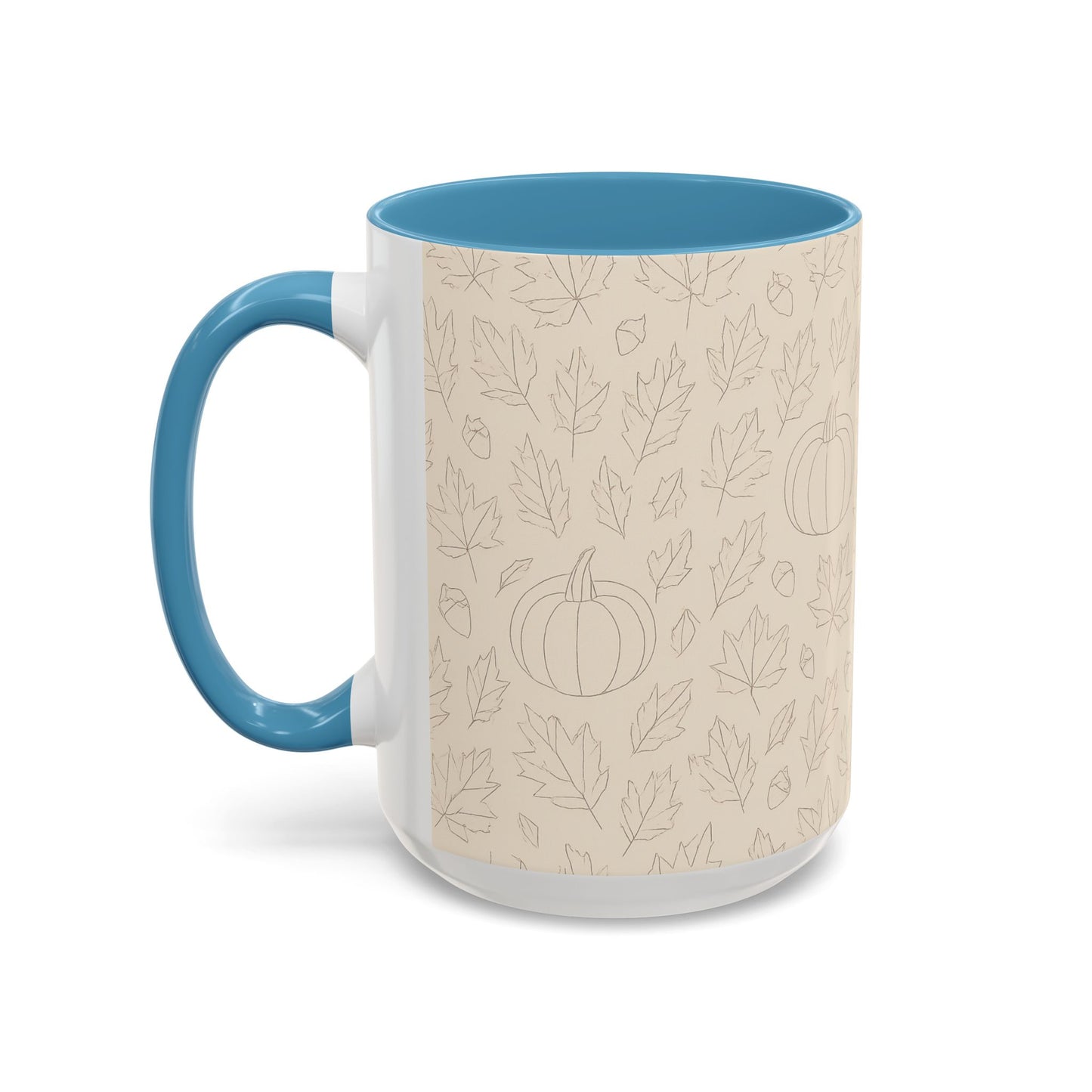 Autumn Leaves Accent Coffee Mug | Fall Decor, Pumpkin Lovers Gift, Cozy Mornings, Seasonal Kitchenware, Ideal for Thanksgiving