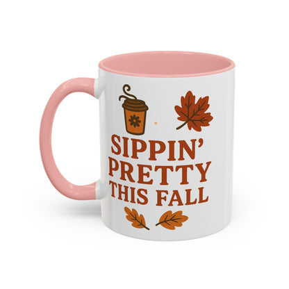 Sippin’ pretty this fall - Accent Coffee Mug (11, 15oz)