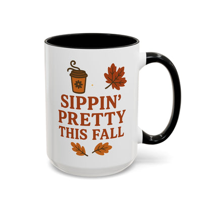 Sippin’ pretty this fall - Accent Coffee Mug (11, 15oz)