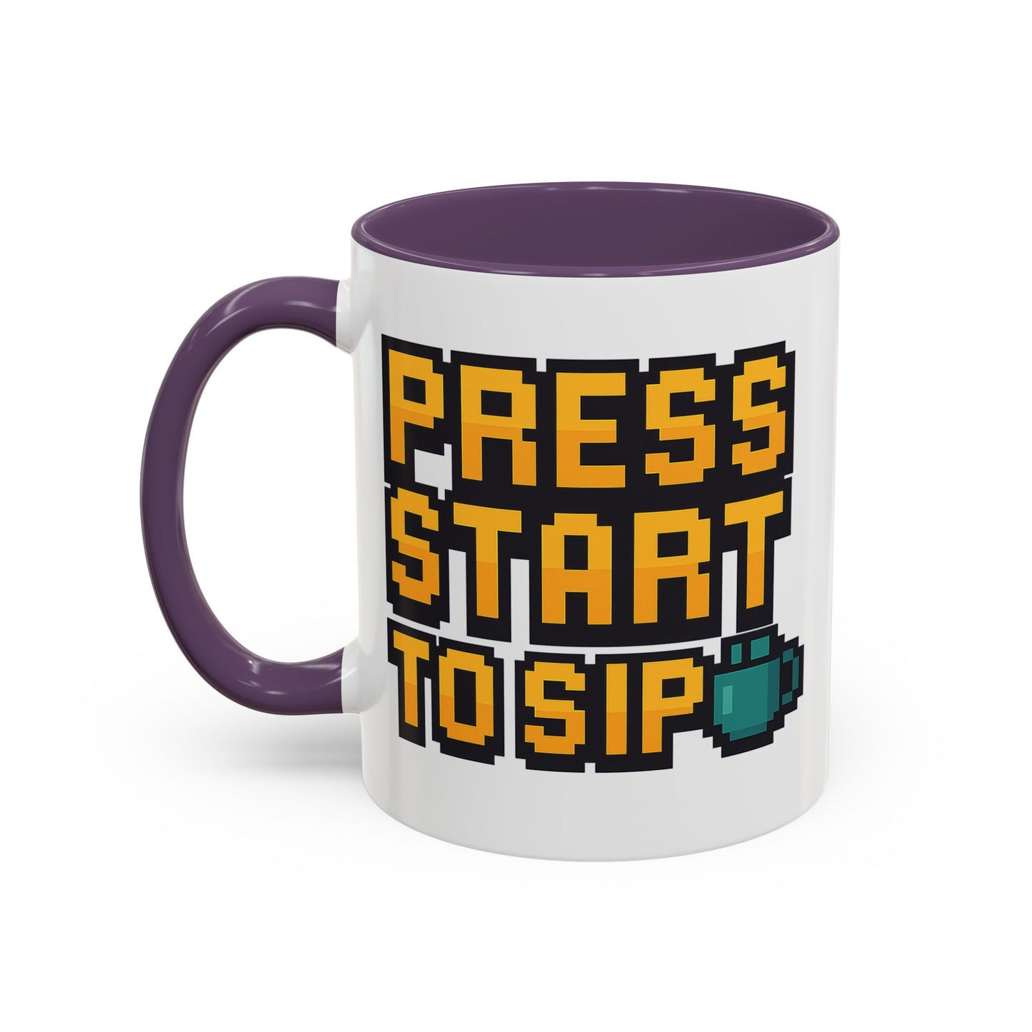 Gamer Coffee Mug, Press Start To Sip, Video Game Gift, Fun Kitchenware, Gaming Decor, Retro Style Mug