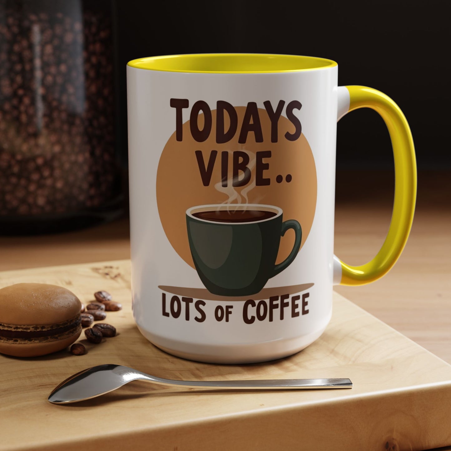 "Today's Vibe" Accent Coffee Mug - Perfect for Coffee Lovers