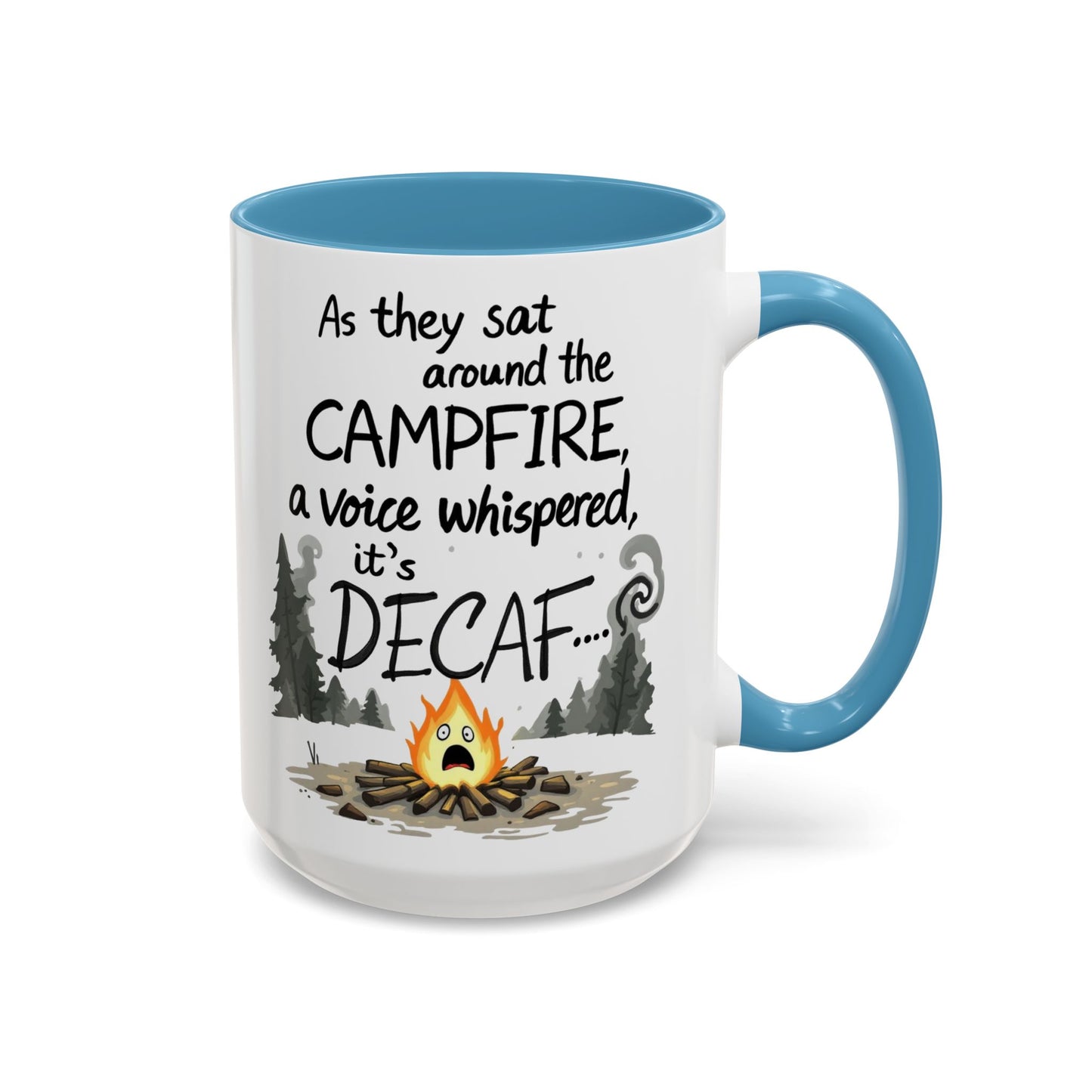 Scary Campfire Decaf Story Coffee Mug - Fun Gift for Outdoor Lovers, Camping, Hiking