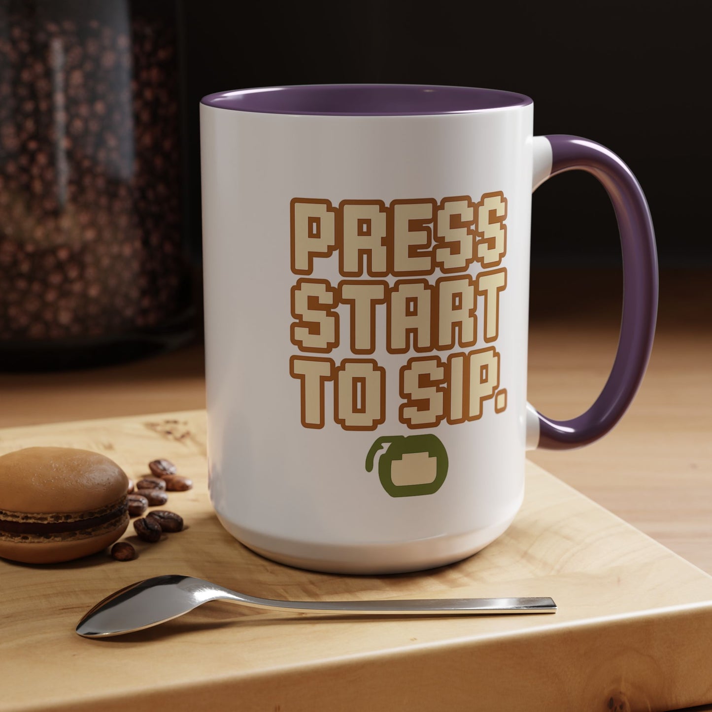 Press Start to Sip, Unique Gift for Gamers, Fun Birthday Present, Video Game Decor, Geeky Kitchenware