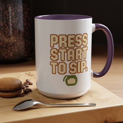 Press Start to Sip, Unique Gift for Gamers, Fun Birthday Present, Video Game Decor, Geeky Kitchenware