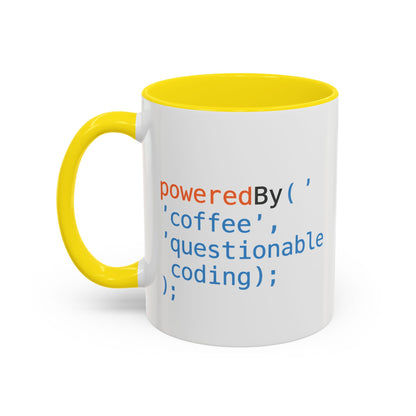 Coffee-Themed Accent Mug with Programmer Humor, Gift for Coders, Computer Enthusiasts, Office Use, Birthday, Tech Celebration