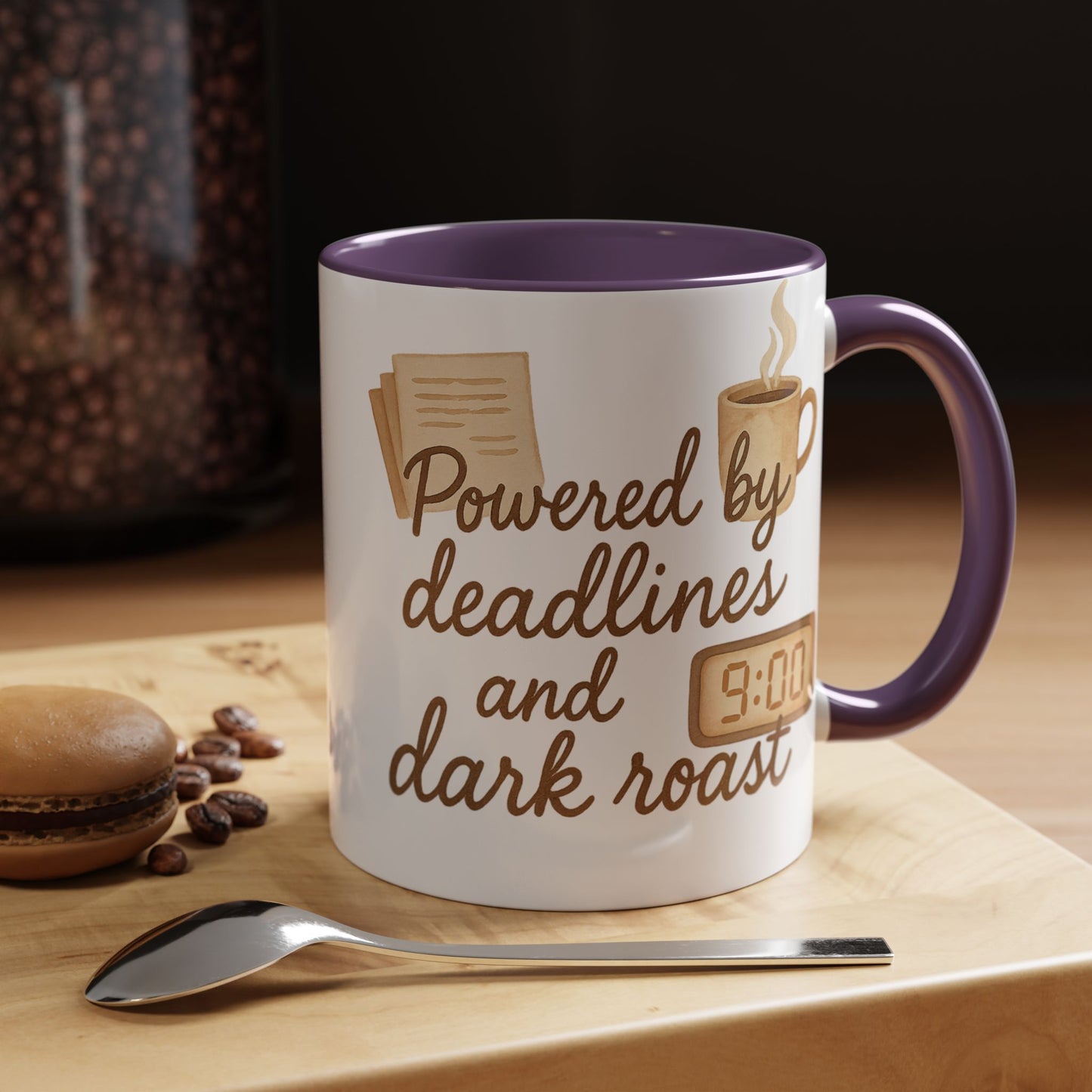 Powered by Deadlines and Dark Roast - Gift for Coffee Lover, Journalist