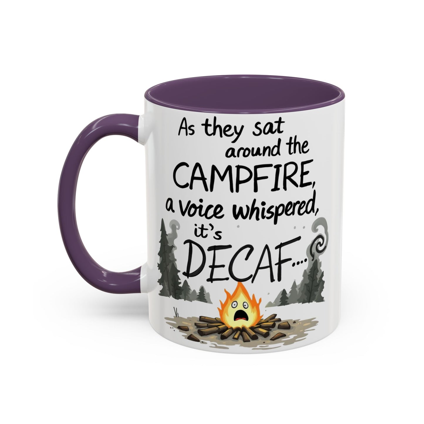 Scary Campfire Decaf Story Coffee Mug - Fun Gift for Outdoor Lovers, Camping, Hiking