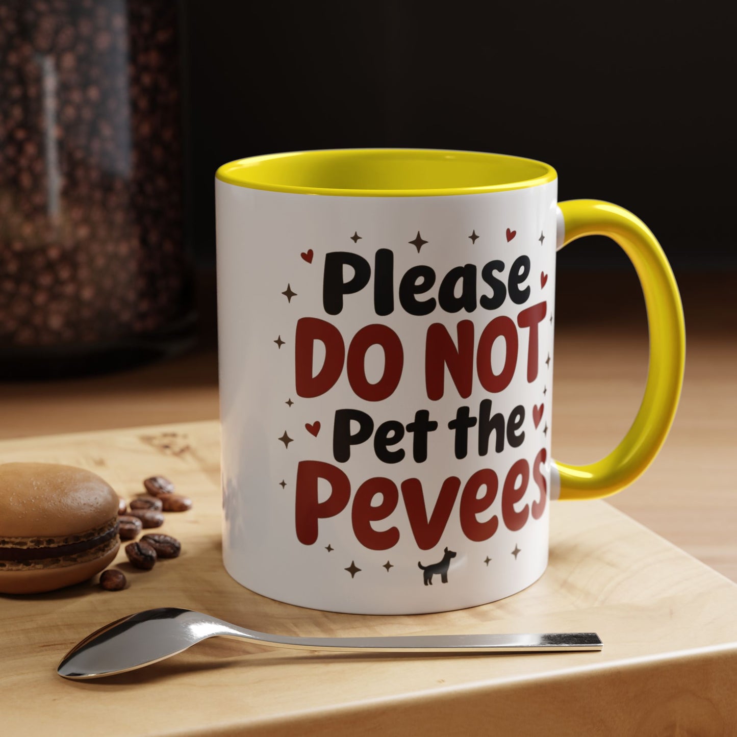 Whimsical Coffee Mug - "Please DO NOT Pet the Peeves"