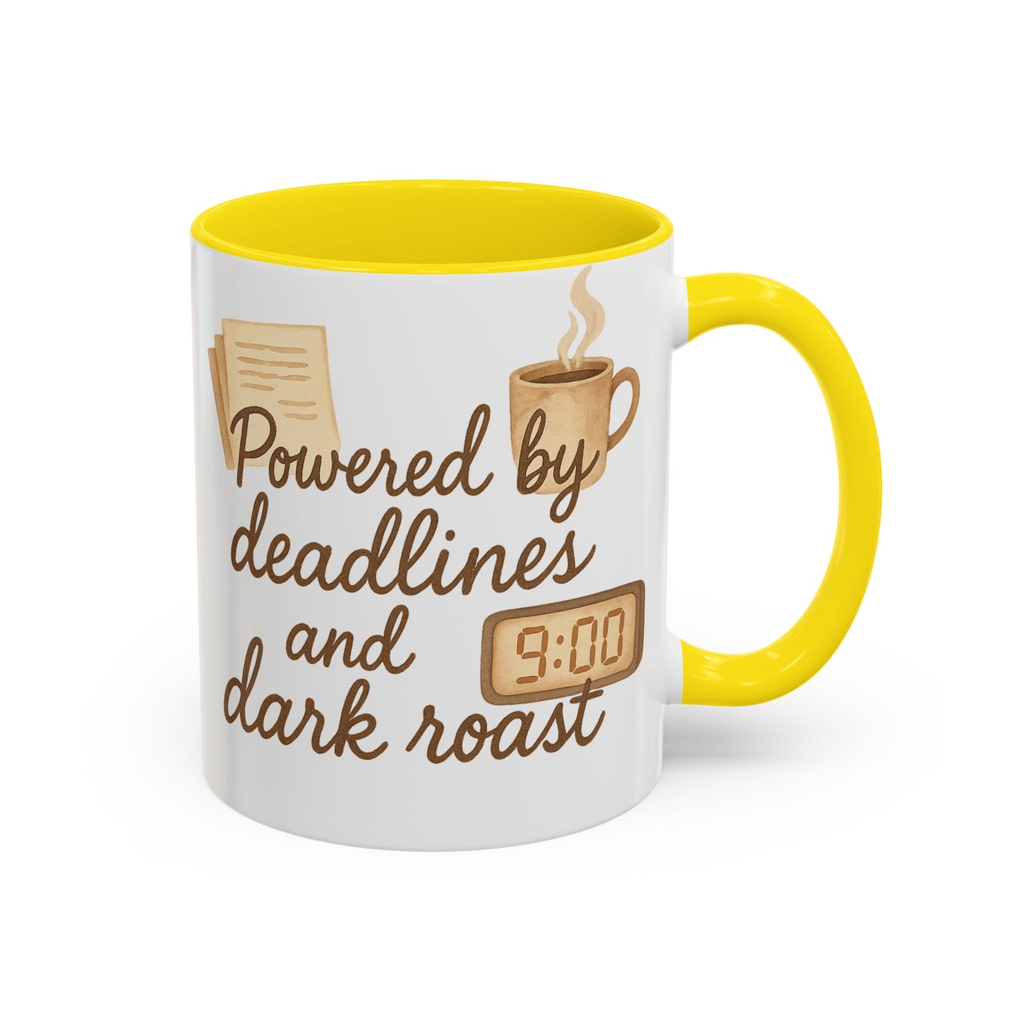 Powered by Deadlines and Dark Roast - Gift for Coffee Lover, Journalist