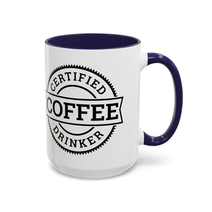 Certified coffee drinker 11oz two-tone ceramic mug - Unique gift for coffee lovers - Mug World