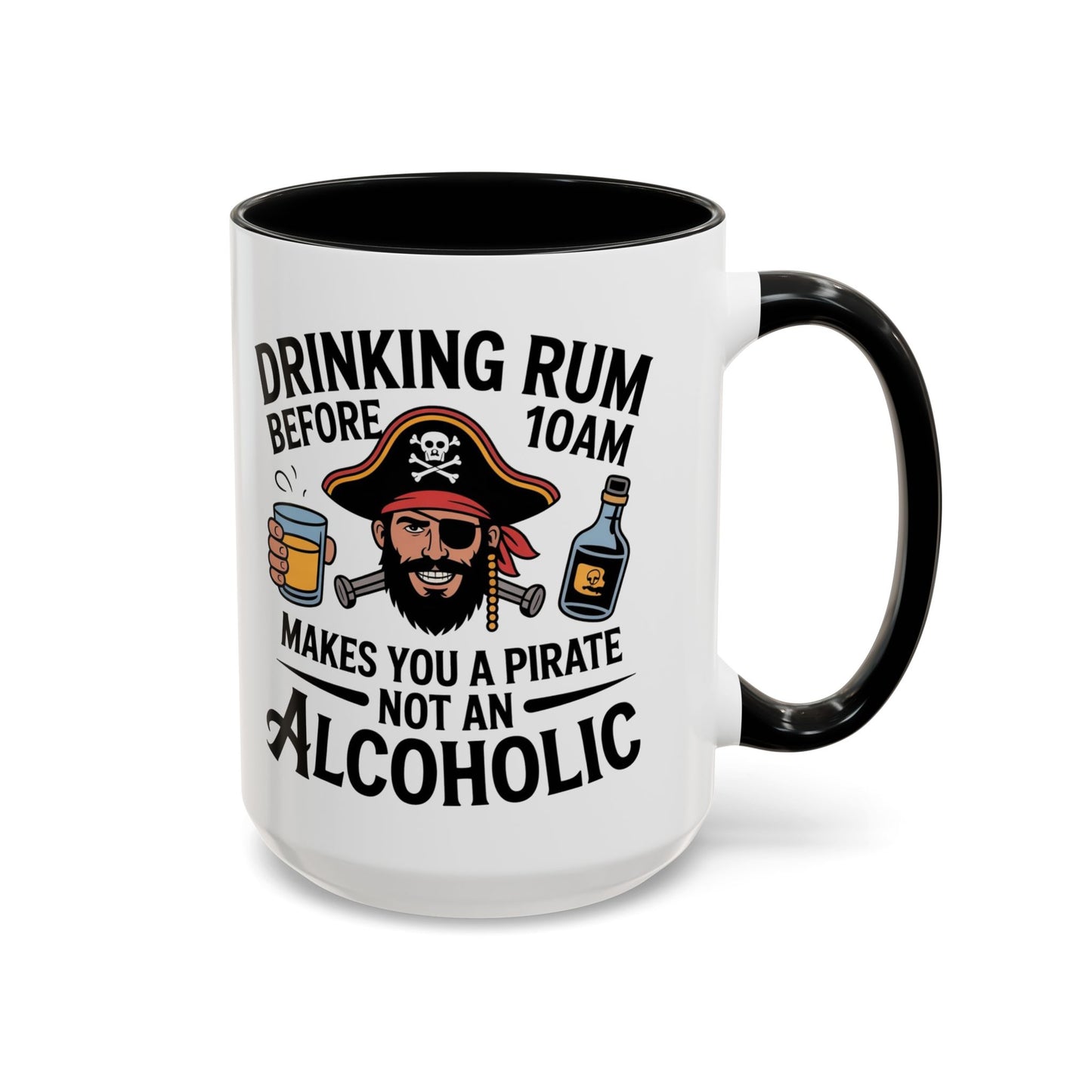 Pirate-Themed Coffee Mug, Fun Gift for Rum Lovers, Perfect for Pirate Parties, Nautical Decor, Unique Holiday Present