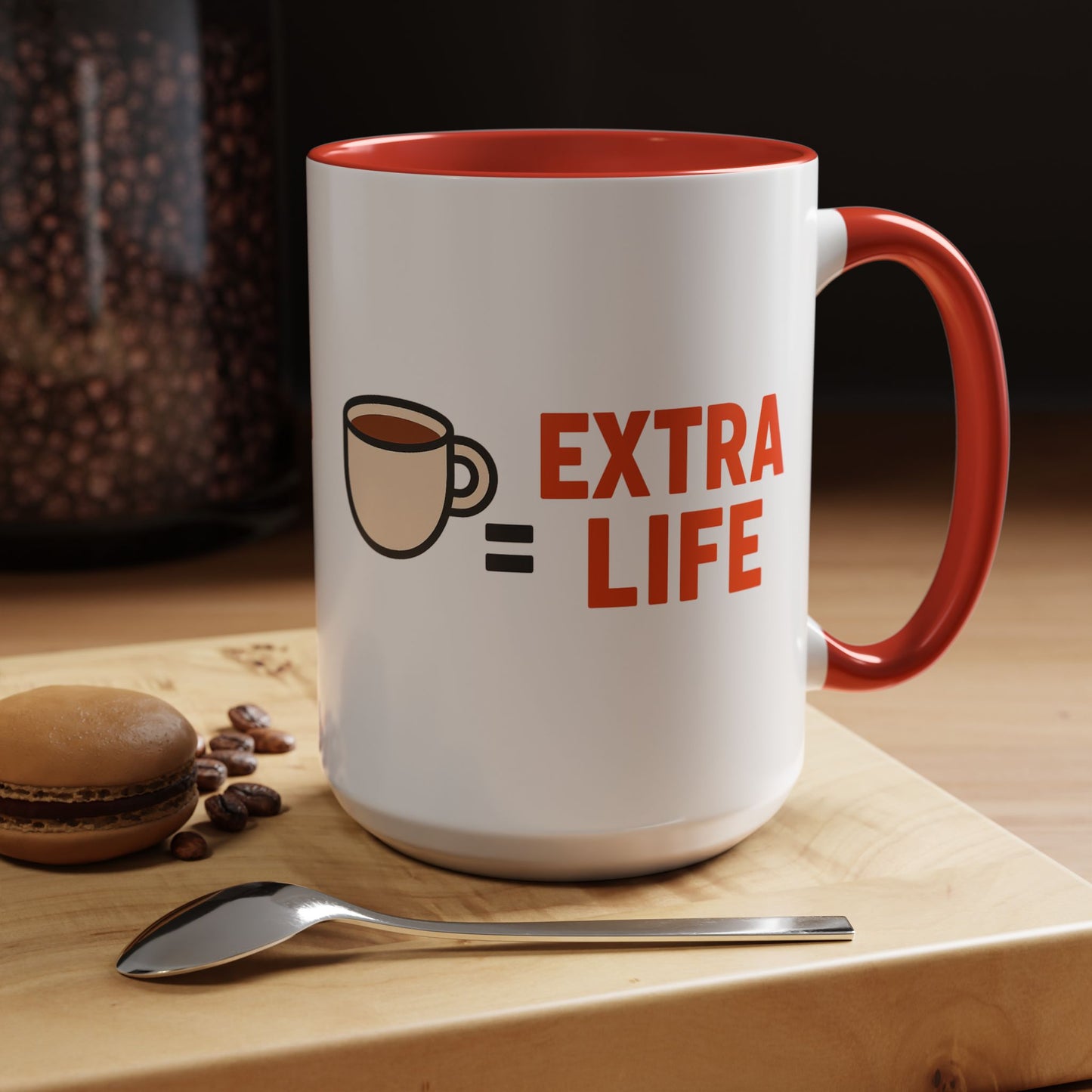 Coffee Extra Life Design, Unique Kitchen Decor, Birthday or Holiday Gift