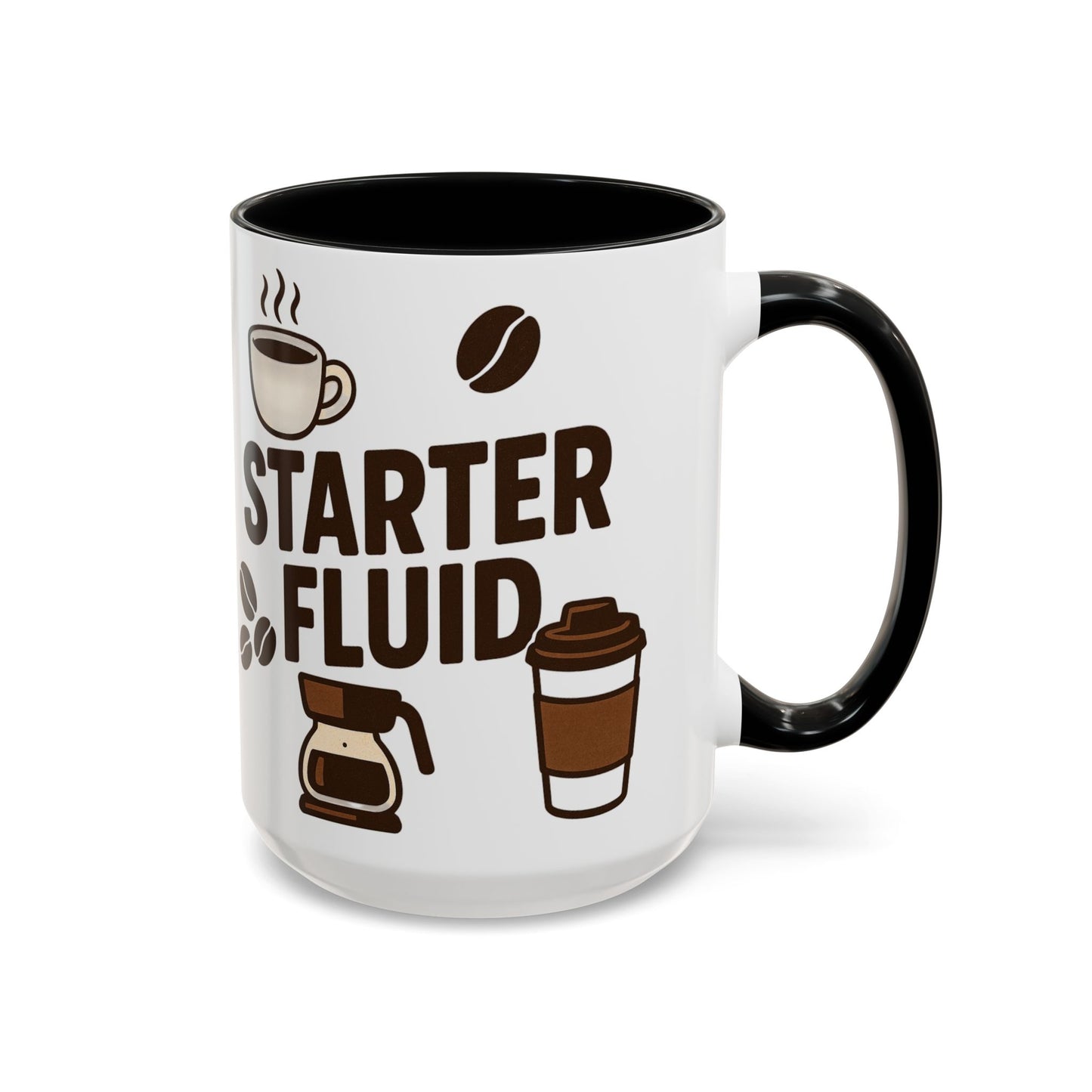 Starter Fluid Coffee Lover's Accent Mug – Perfect Gift for Birthdays, Holidays, or Office Use, Great for Your Morning Brew