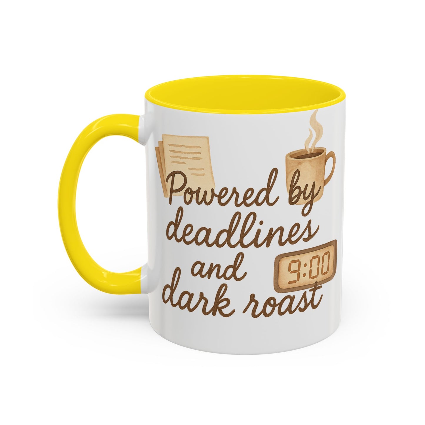 Powered by Deadlines and Dark Roast - Gift for Coffee Lover, Journalist