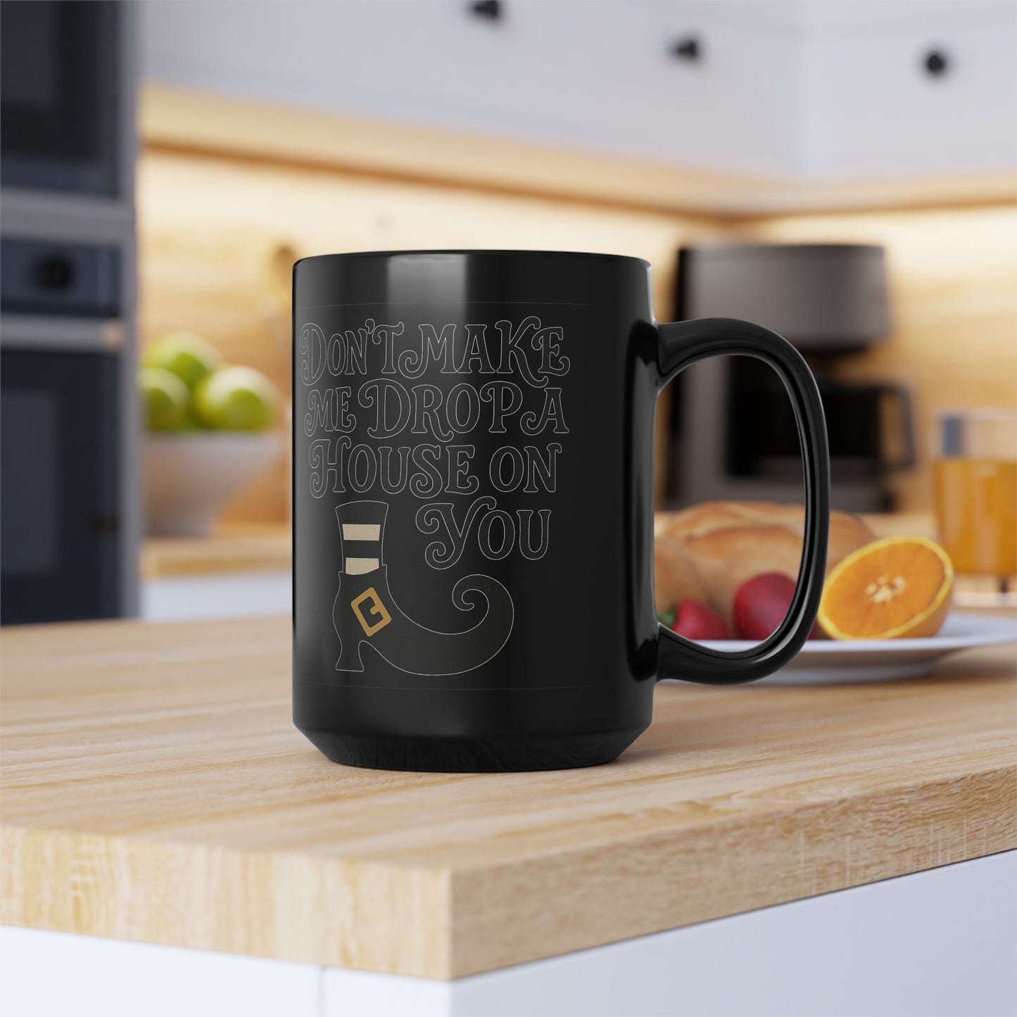 Don't Make Me Drop a House on You Subtle Halloween Mug , Halloween Gift, Coffee Cup for Pumpkin Lovers
