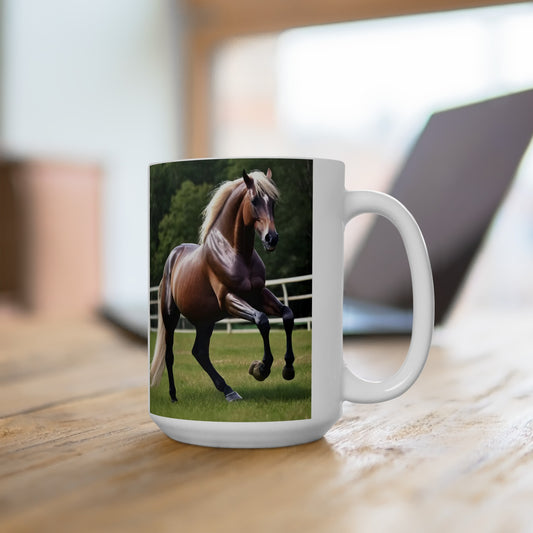 Ceramic Mug 15oz with Horse