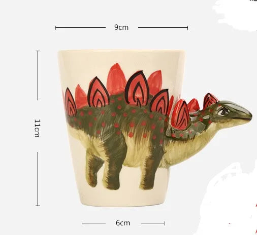 3D Stereo Dinosaur Cup Hand-painted Ceramic Cup Painted Mug Coffee Cup Cartoon Cup - Mug World