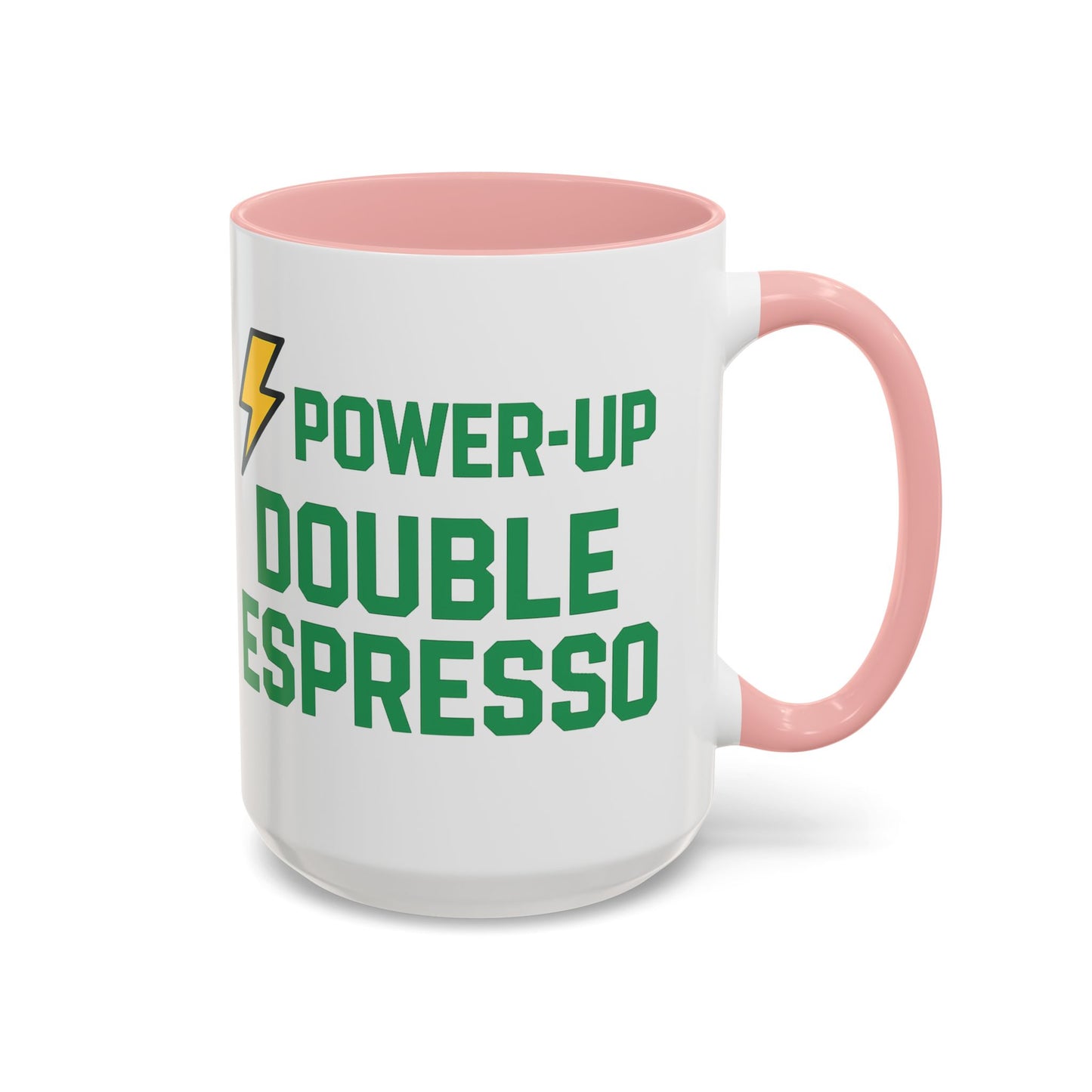 Power-Up Double Espresso Coffee Mug | Energizing Drinkware for Coffee Lovers, Gift for Baristas, Morning Motivation, Kitchen Decor