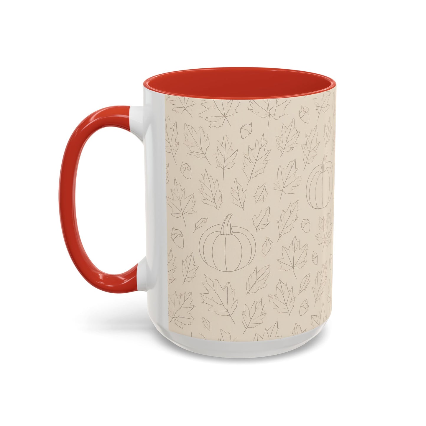 Autumn Leaves Accent Coffee Mug | Fall Decor, Pumpkin Lovers Gift, Cozy Mornings, Seasonal Kitchenware, Ideal for Thanksgiving