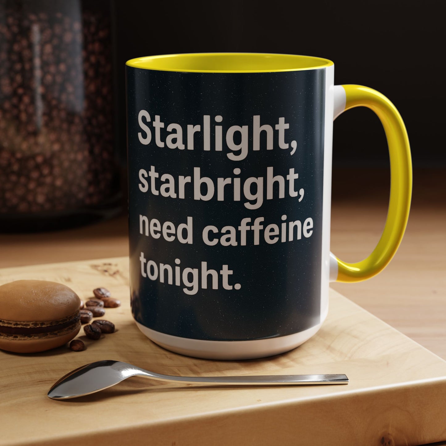 Starlight Caffeine Coffee Mug | Perfect for Coffee Lovers, Gift for Friends, Night Owl, Magical Mugs, Funny Cup