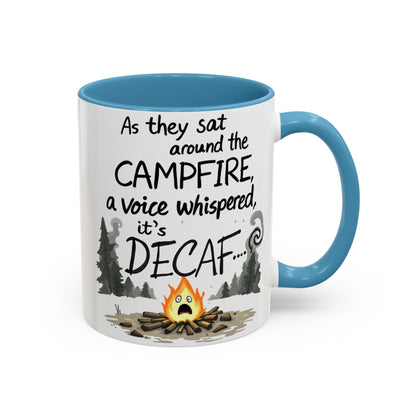 Scary Campfire Decaf Story Coffee Mug - Fun Gift for Outdoor Lovers, Camping, Hiking