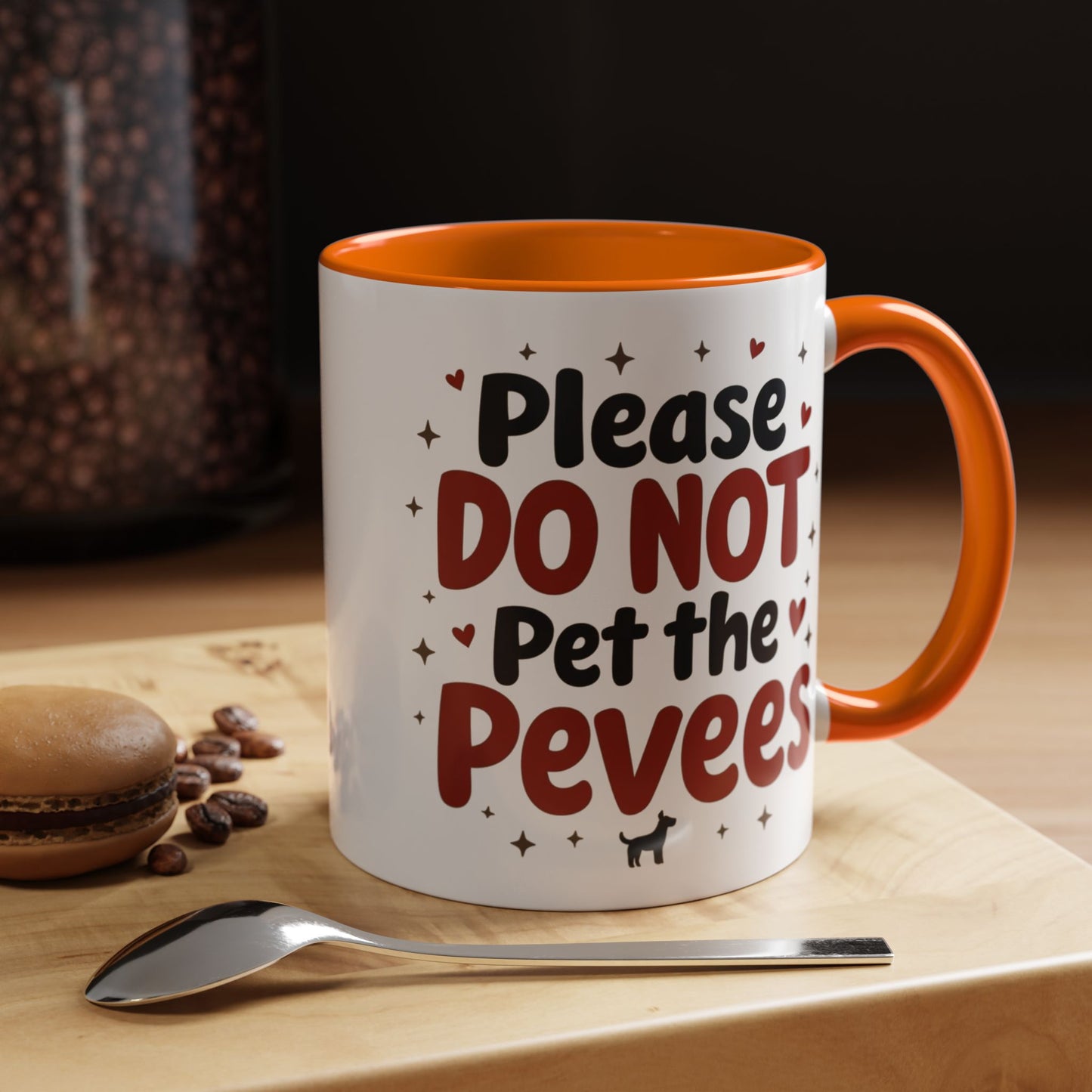 Whimsical Coffee Mug - "Please DO NOT Pet the Peeves"