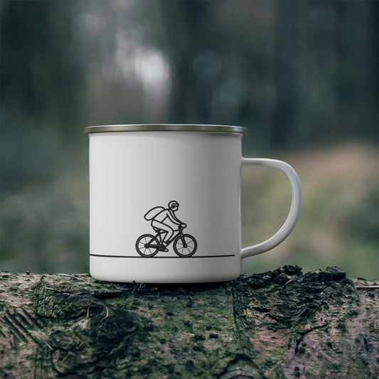 Adventure Enamel Biking Mug - Perfect for Outdoor Lovers and Cyclists
