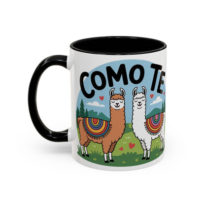 Como Te Llama Love Coffee Mug, Fun Animal Mug
