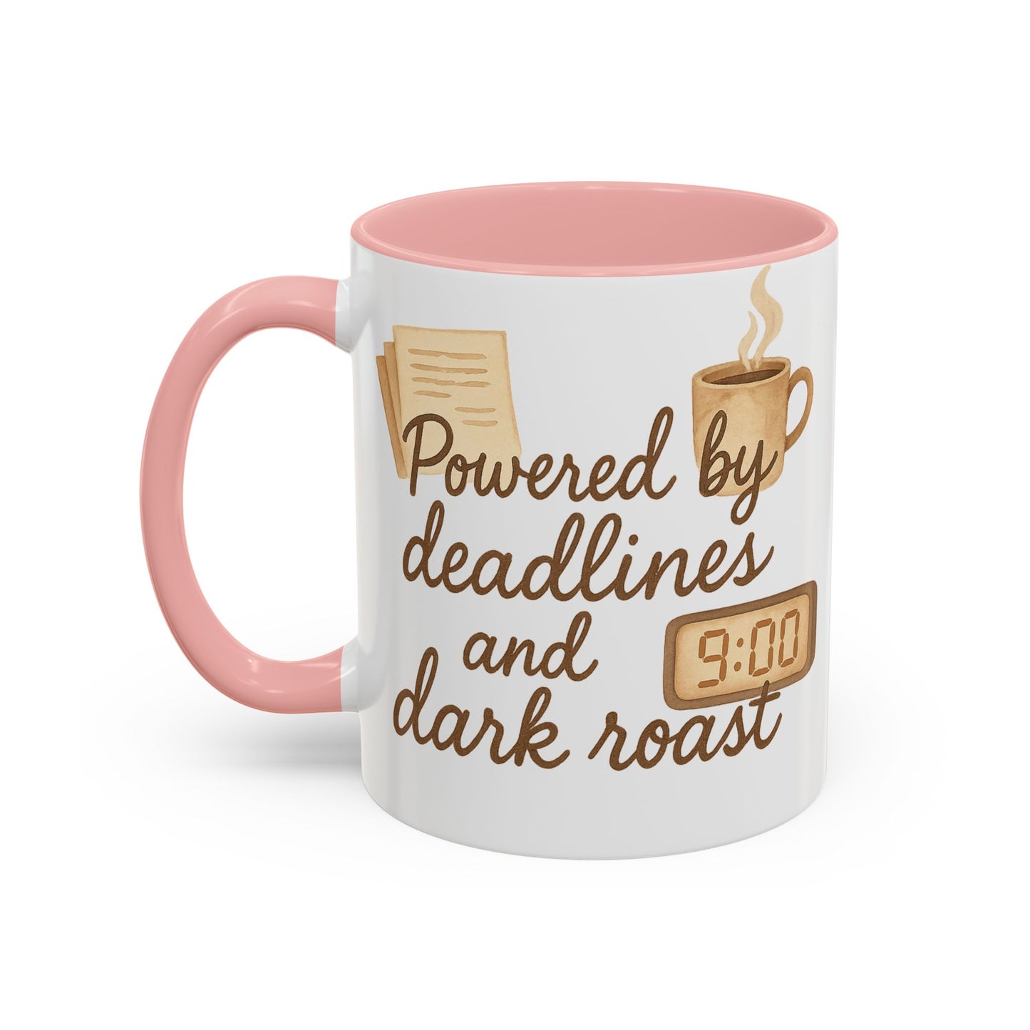 Powered by Deadlines and Dark Roast - Gift for Coffee Lover, Journalist