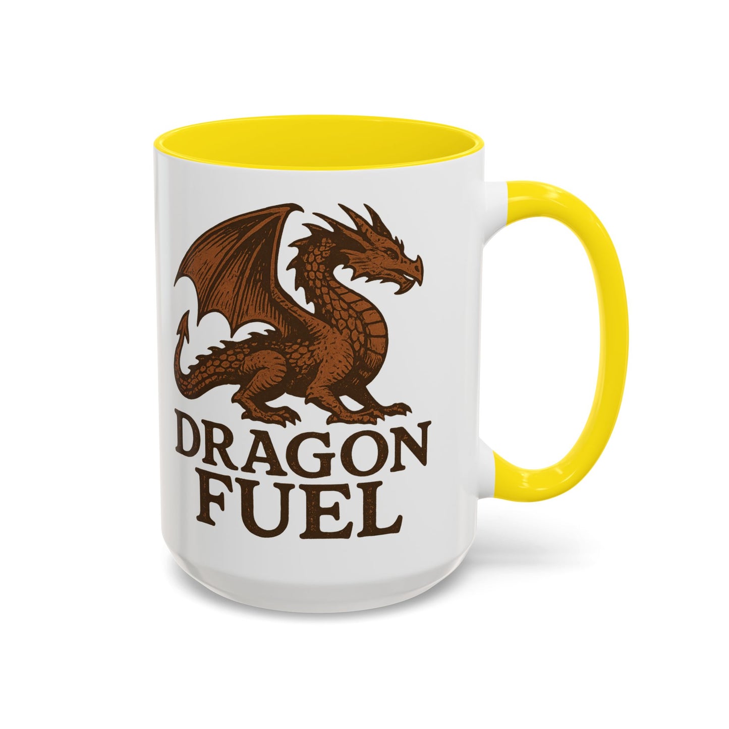 Dragon Fuel Coffee Mug - 11/15oz, Fantasy Gift for Gamers, Unique Dragon Lover's Cup, Dungeons & Dragons Drinkware, Gift for Wizards