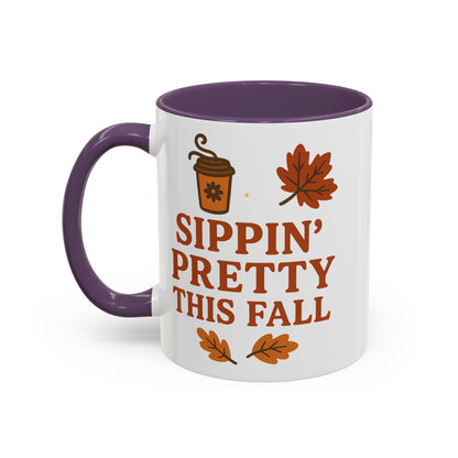 Sippin’ pretty this fall - Accent Coffee Mug (11, 15oz)
