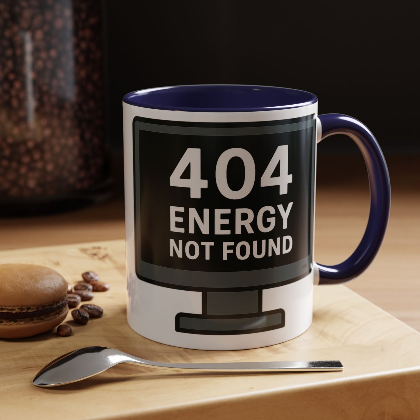 Humorous 404 Energy Not Found Coffee Mug, Funny Gift for Programmers, Unique Office Mug, Tech Lover's Gift, Coffee Lovers Mug