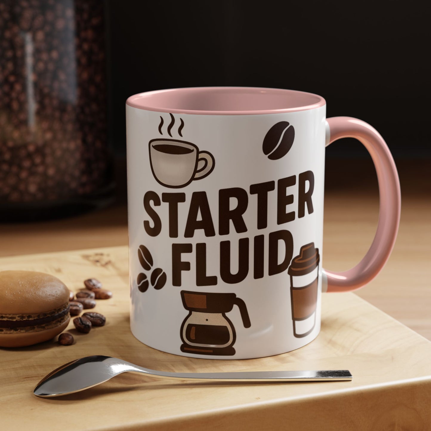 Starter Fluid Coffee Lover's Accent Mug – Perfect Gift for Birthdays, Holidays, or Office Use, Great for Your Morning Brew