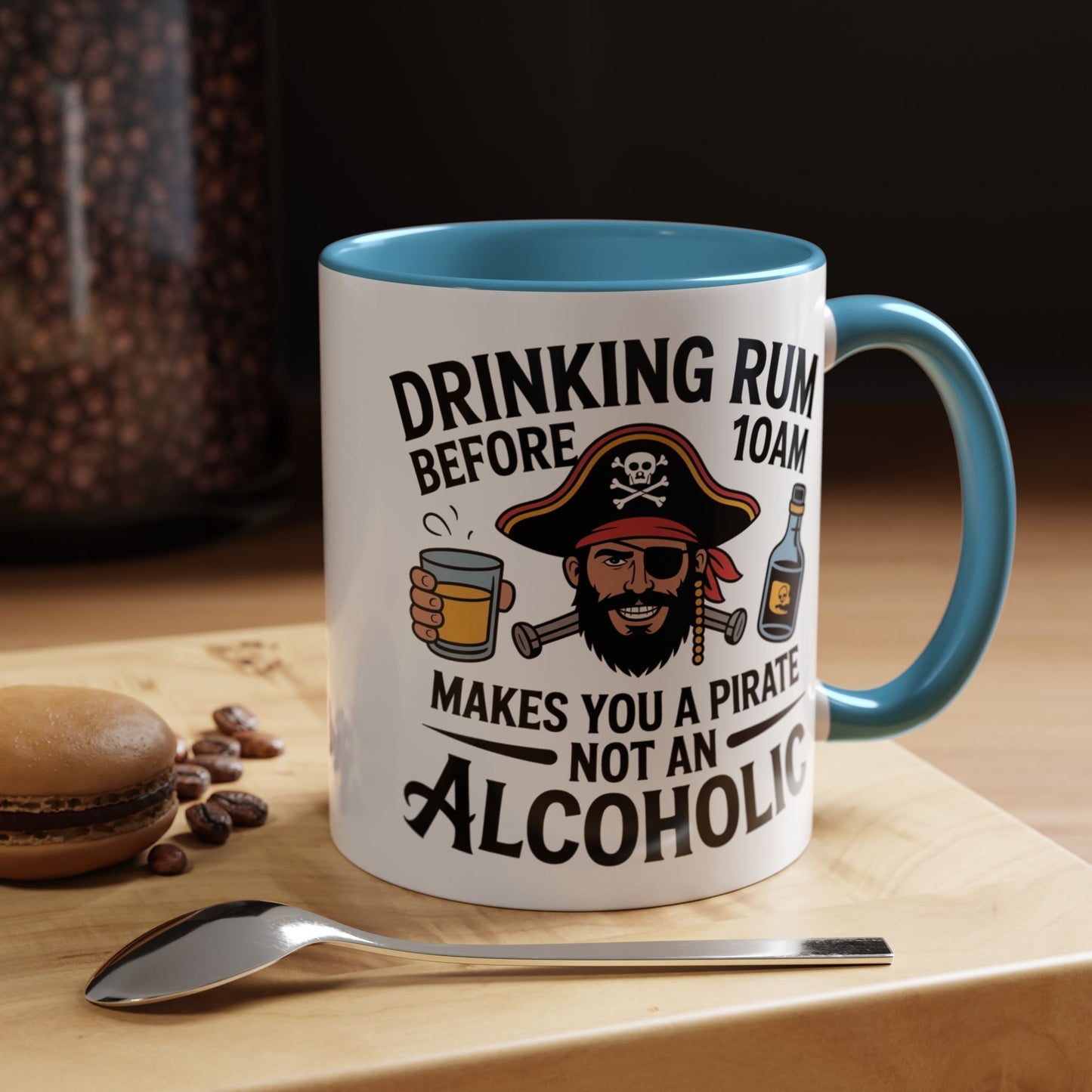 Pirate-Themed Coffee Mug, Fun Gift for Rum Lovers, Perfect for Pirate Parties, Nautical Decor, Unique Holiday Present