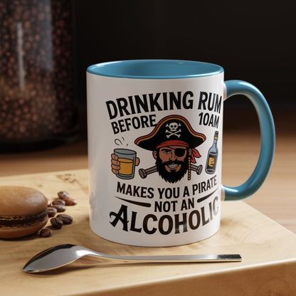Pirate-Themed Coffee Mug, Fun Gift for Rum Lovers, Perfect for Pirate Parties, Nautical Decor, Unique Holiday Present