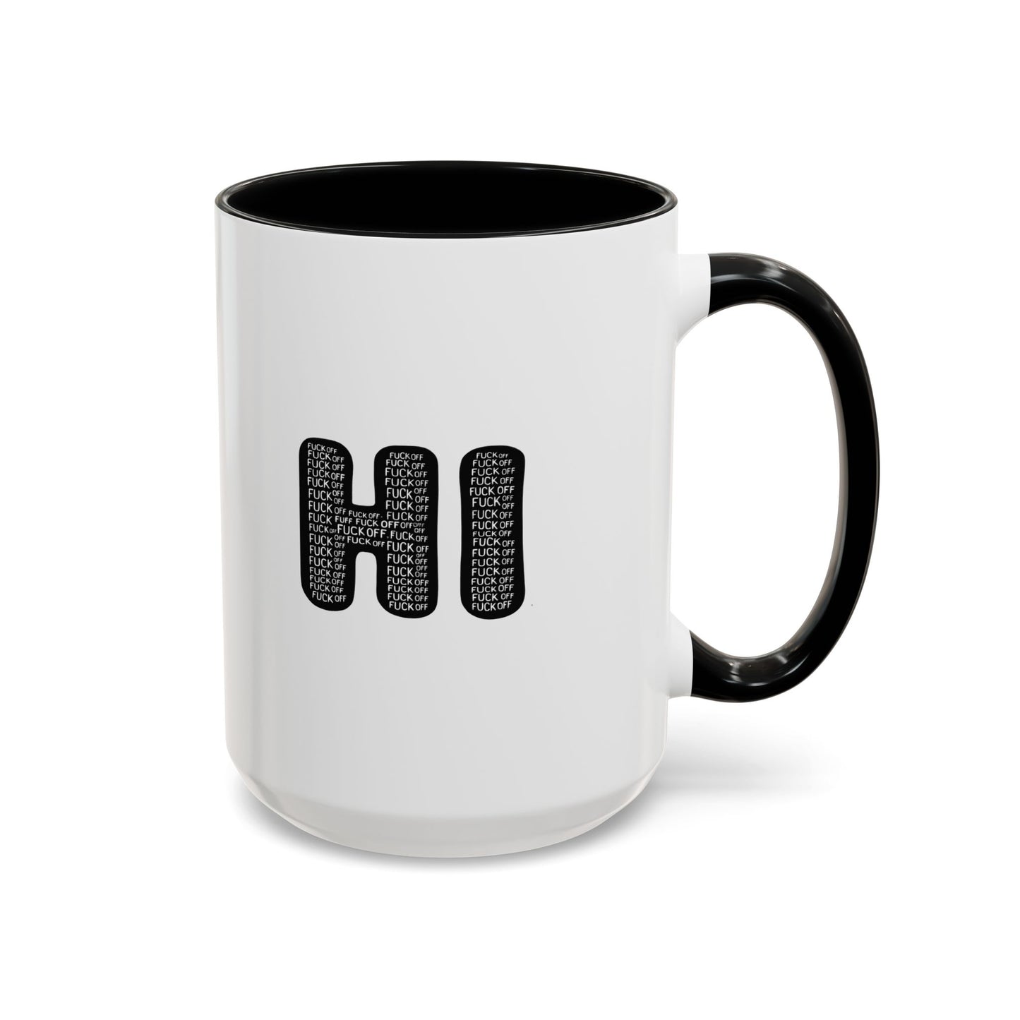 Explicit 'HI' Design, Modern Mug for Tea Lovers, Gift Idea for Friends, Unique Office Decor, Home Kitchen Accessory