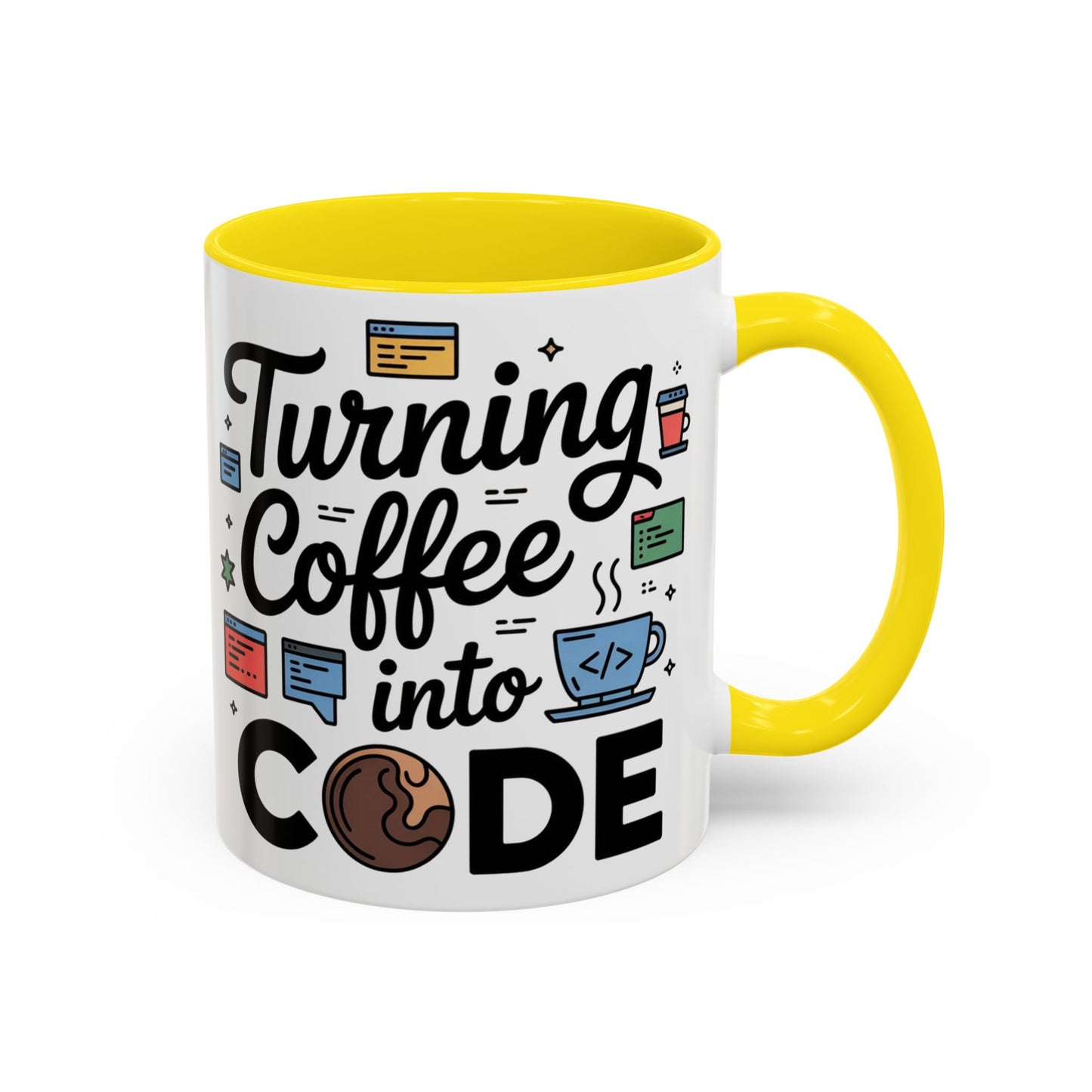 Turning Coffee into Code Mug, Programmer Gift, Coffee Lovers Cup, Tech Humor, Office Decor, Geeky Coffee Mug