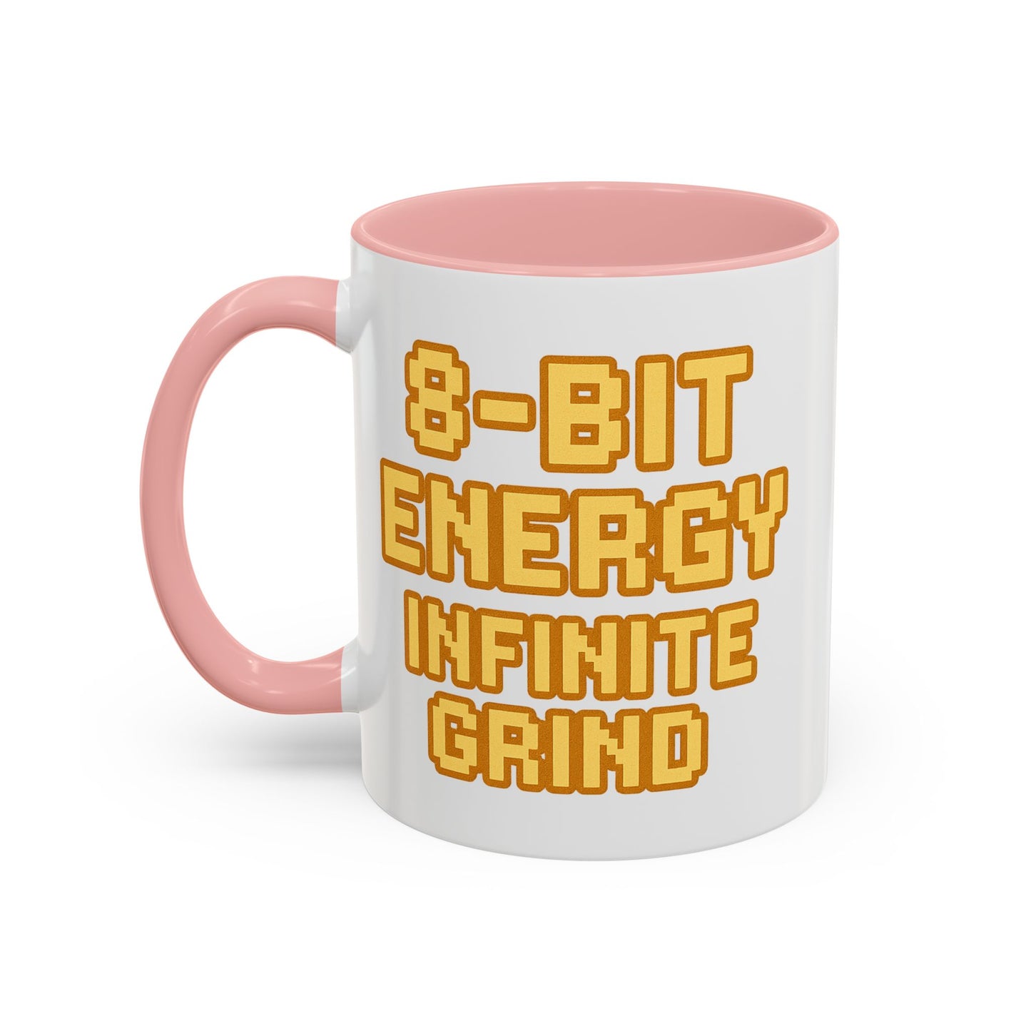 8-Bit Energy Infinite Grind, Cool Gaming Gift, Retro Video Game Cup, Perfect for Gamers, Fun Office Mug