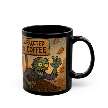 Halloween Zombie Coffee Mug, Funny Gift for Coffee Lovers, Resurrected by Coffee, Spooky Decor, Unique Halloween Gift