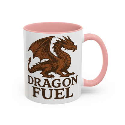 Dragon Fuel Coffee Mug - 11/15oz, Fantasy Gift for Gamers, Unique Dragon Lover's Cup, Dungeons & Dragons Drinkware, Gift for Wizards