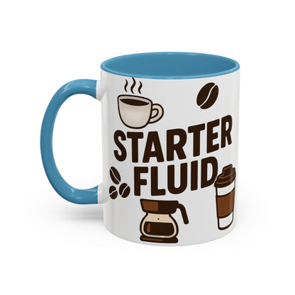 Starter Fluid Coffee Lover's Accent Mug – Perfect Gift for Birthdays, Holidays, or Office Use, Great for Your Morning Brew