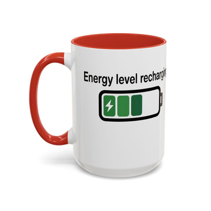 Recharge Your Energy Level, Gift for Tech Lovers, Office Desk Essential, Fun Quote Mug, Unique [...]