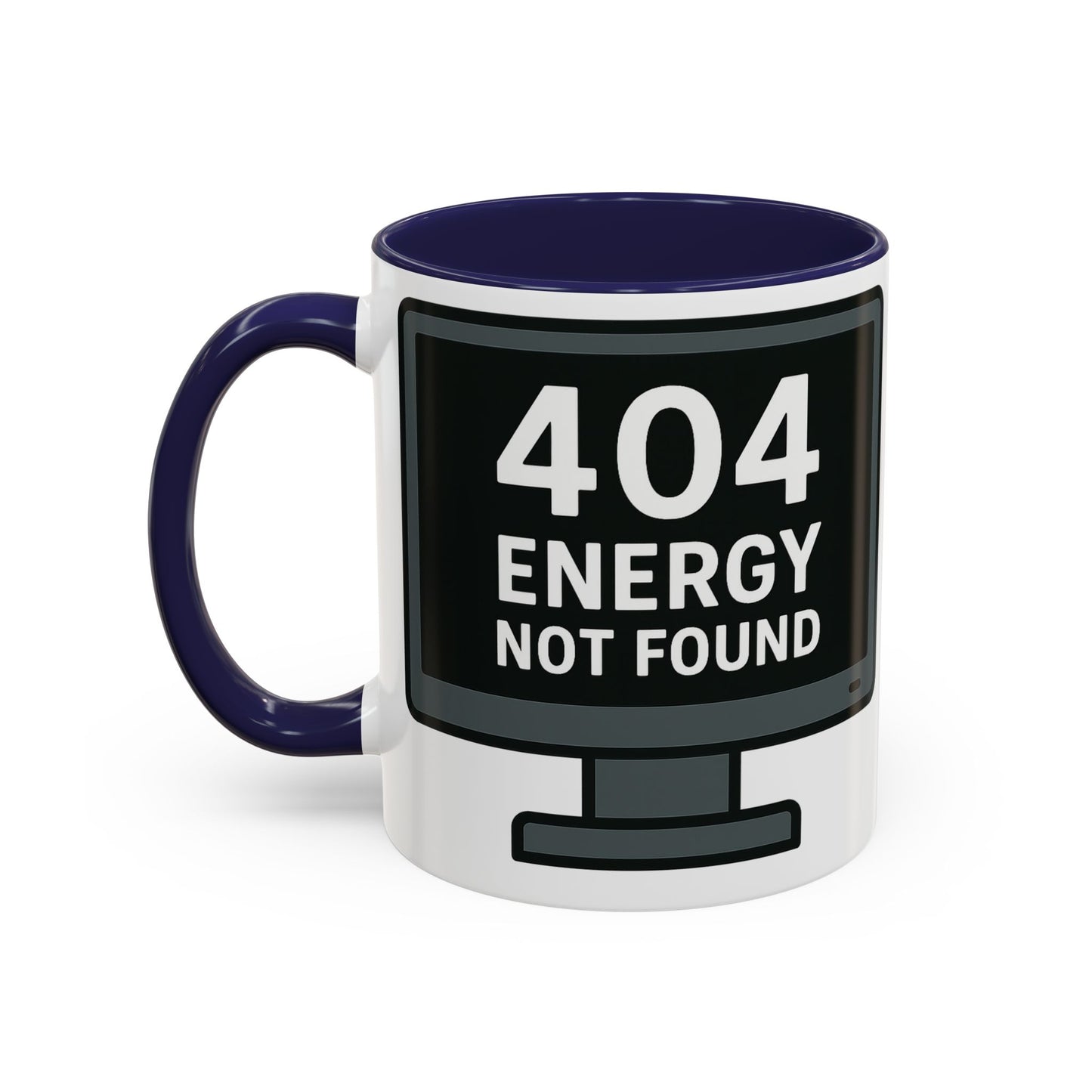 Humorous 404 Energy Not Found Coffee Mug, Funny Gift for Programmers, Unique Office Mug, Tech Lover's Gift, Coffee Lovers Mug