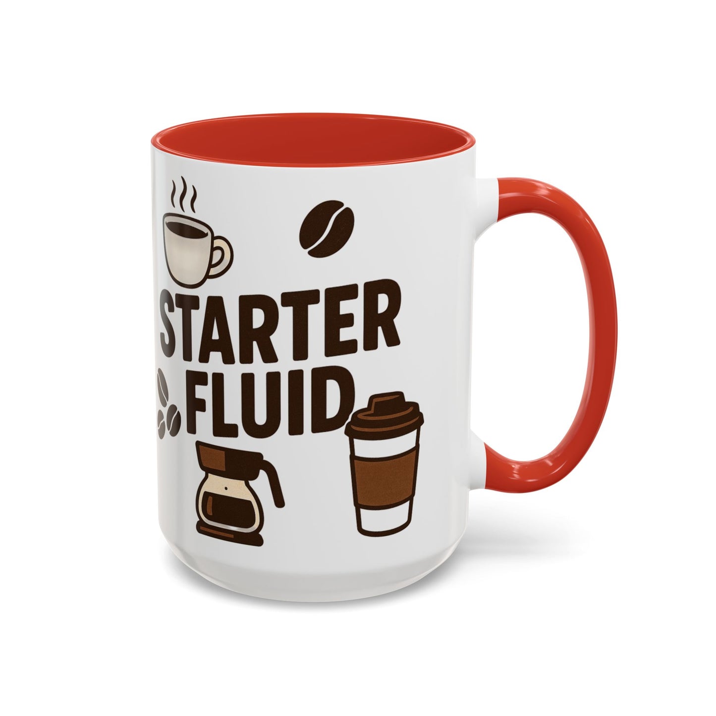 Starter Fluid Coffee Lover's Accent Mug – Perfect Gift for Birthdays, Holidays, or Office Use, Great for Your Morning Brew