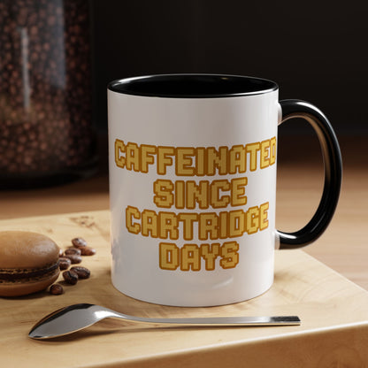 Caffeinated Nostalgia Coffee Mug, Retro Gamer Mug, Gift for Gamers, Fun Coffee Cup, Unique Kitchenware, Video Game Enthusiast