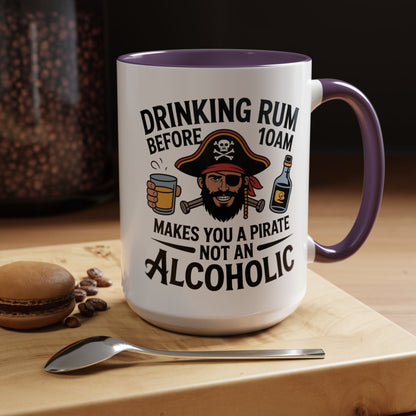 Pirate-Themed Coffee Mug, Fun Gift for Rum Lovers, Perfect for Pirate Parties, Nautical Decor, Unique Holiday Present