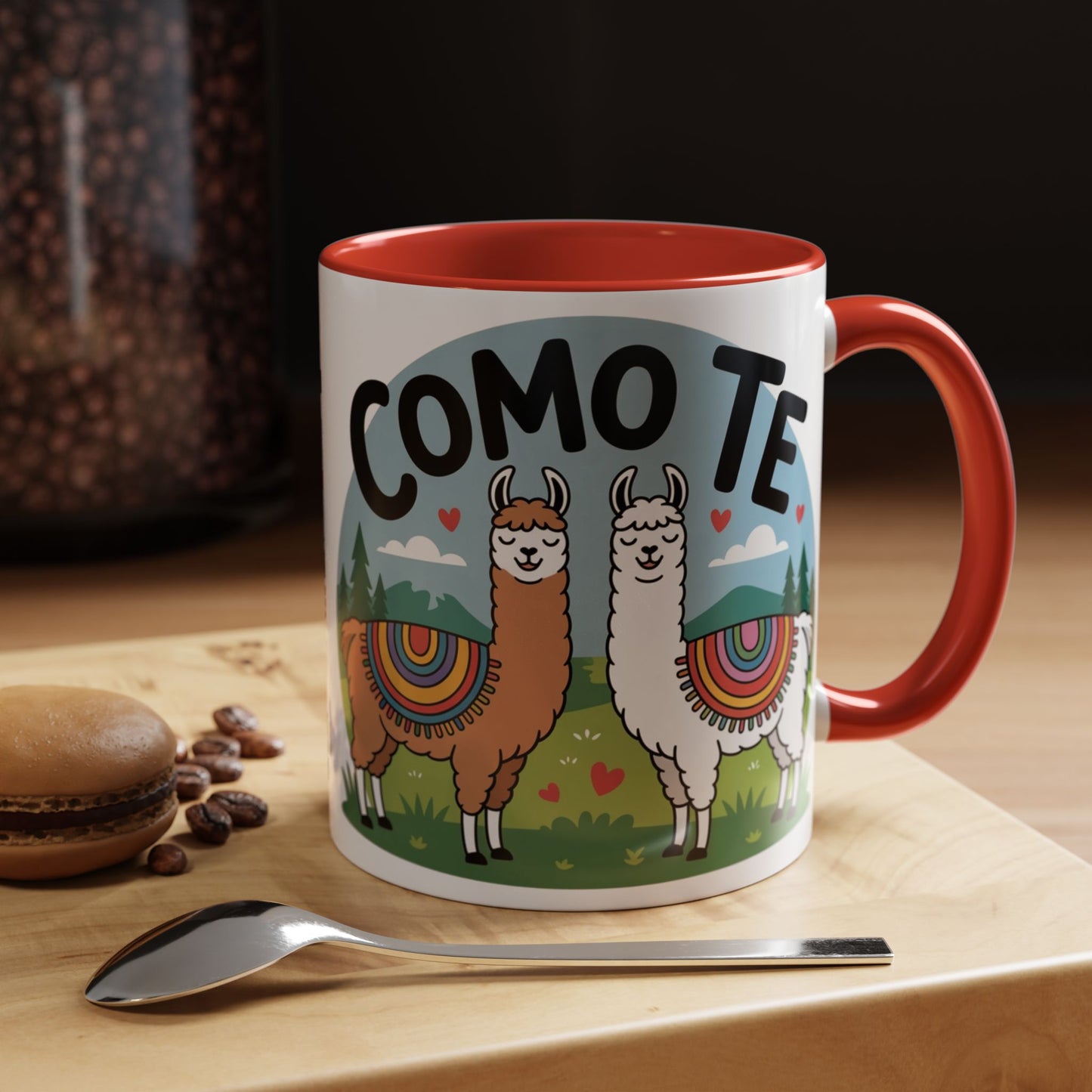 Como Te Llama Love Coffee Mug, Fun Animal Mug